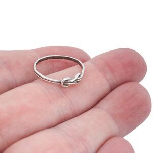 Vintage Sterling Silver 925 Infinity Knot Band Ring Size 7.5